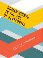 Billedet viser forsiden af bogen, Human rights in the age of platforms