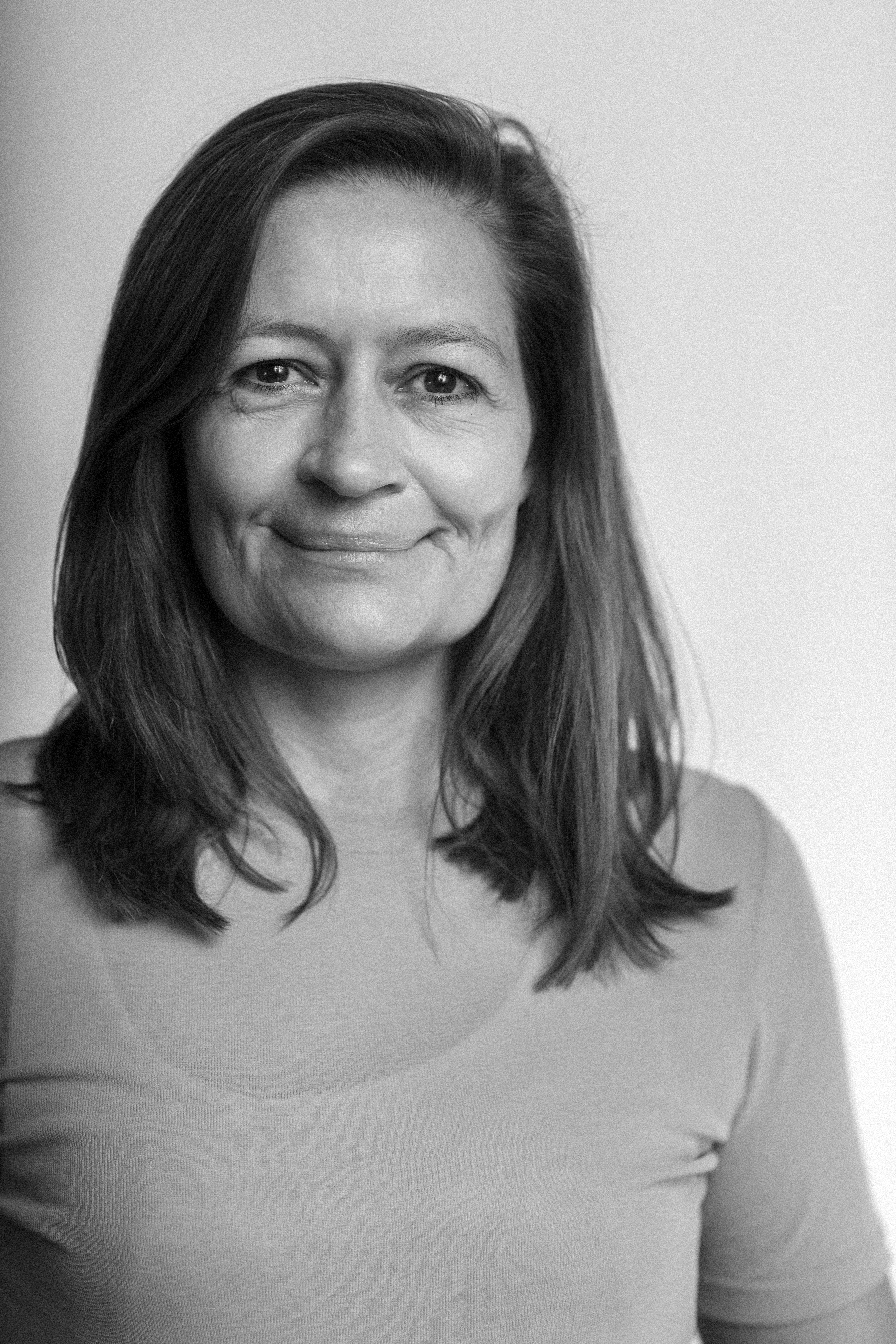 Portræt i sort/hvid af Nanna Margrethe Krusaa 2021