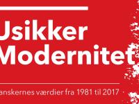 Udsnit af forsiden på bogen Usikker modernitet - Danskernes værdier fra 1981 til 2017