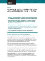 Forside af notat om e-governance