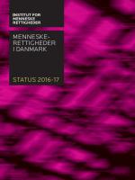 Status 2016-17 - menneskerettigheder i Danmark