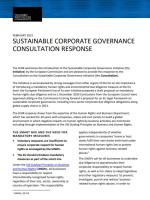 Forside til svar angående bæredygtig virksomhedsledelse
