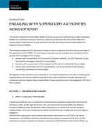 Engaging with supervisory 