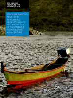 Frontpage of report on state obligations related to indigenous peoples' rights in the context of sustainable fisheries and aquaculture