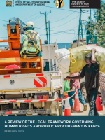 frontpage a review of the legal framework governing human rights and public producrement in kenya