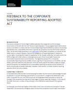 Feedback til den vedtagne EU-lovgivning om virksomheders bæredygtighedsrapportering