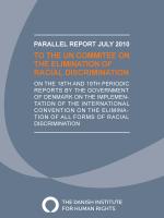 Parallel report to the Committee on the Elimination of Racial Discrimination 2010