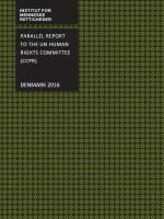 Parallel report to the UN Human Rights Comittee 2016